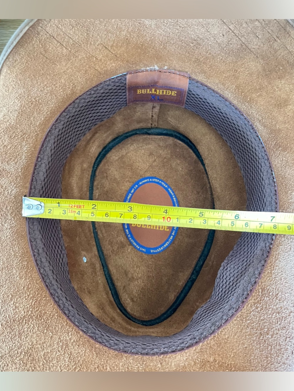 Bullhide Brown Leather Western Cowboy Hat - Picture 7 of 8